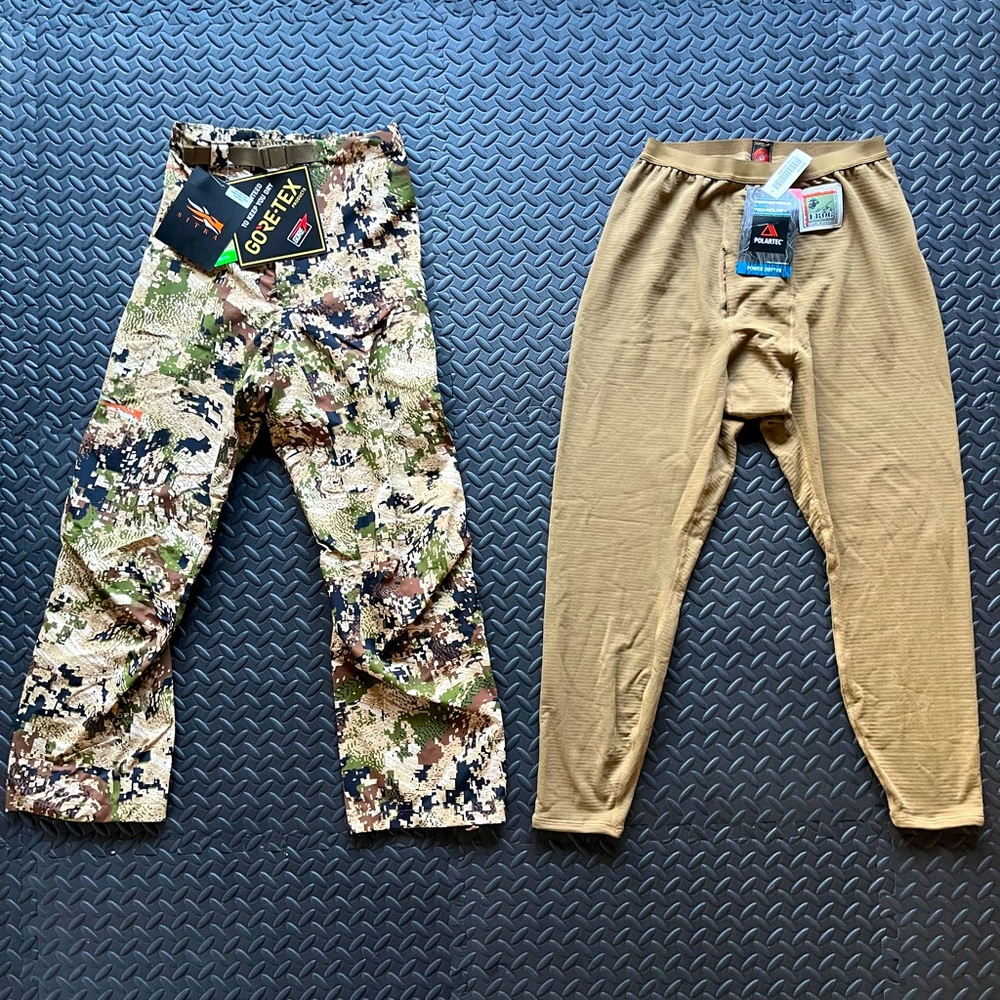Sitka Dew Point Gore-Tex Pants with FROG Polartec Base Layer Pants